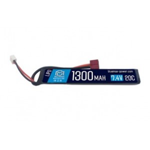 АКБ BlueMAX 7.4V Lipo 1300mAh 20C stick 13.5x21x128mm Т-коннектор